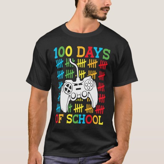 100 Days of School Video Games Controller Gaming K T-Shirt (Vorderseite)