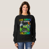 100 Days of School Video Games Level Unlocked Game Sweatshirt (Vorne ganz)