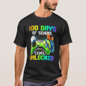 100 Days Of School Video Games Level Unlocked Game T-Shirt (Vorderseite)