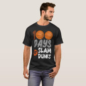 100 Days Of Slam Dunk Basketball 100th Day Of Scho T-Shirt (Vorne ganz)