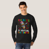 100 Days Of Virtual kindergarten Teacher or Studen T-Shirt (Vorne ganz)