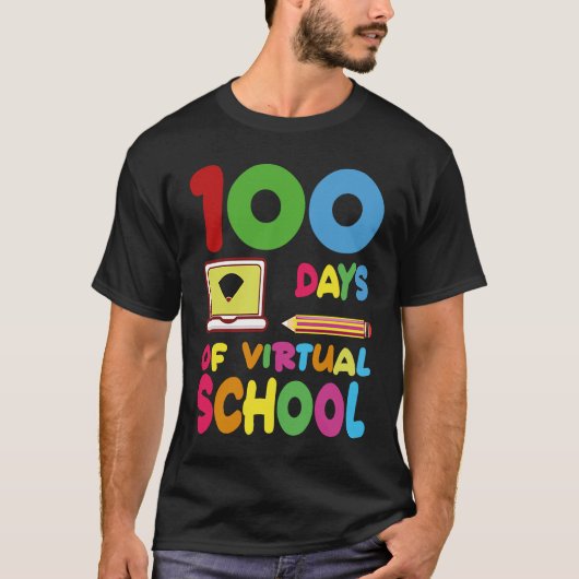 100 Days Of Virtual School 2023 T-Shirt (Vorderseite)