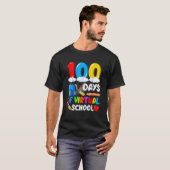 100 Days Of Virtual School Funny 100th Day Of Scho T-Shirt (Vorne ganz)