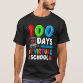 100 Days Of Virtual School Funny 100th Day Of Scho T-Shirt (Vorderseite)