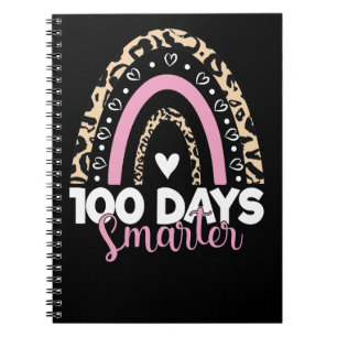 100 Days Samrter Happy 100th Day of School Rainbow Notizblock