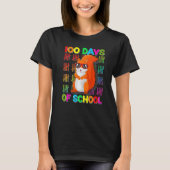 100 Days School Cute Squirrel 100th Day Of School  T-Shirt (Vorderseite)