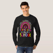 100 Days School Happy 100th Day Of School Rainbow T-Shirt (Vorne ganz)