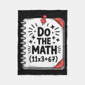 100 Days School Math Equation Do The Math 100 Funn Fleecedecke (Vorderseite)