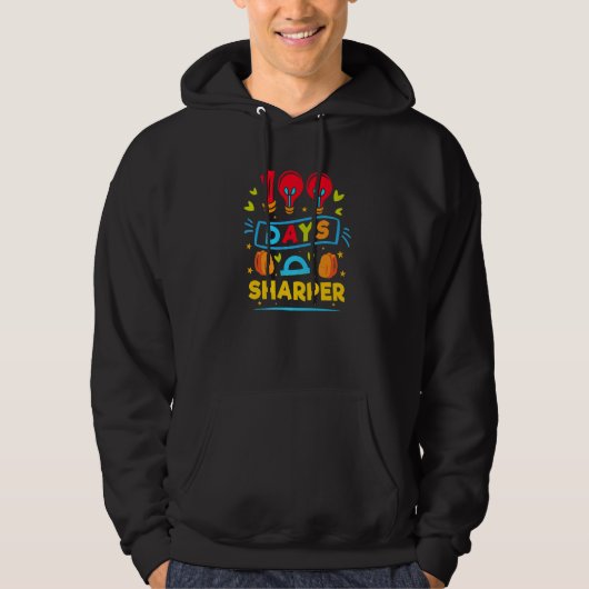 100 Days Sharper   100 Days Of School Hoodie (Vorderseite)