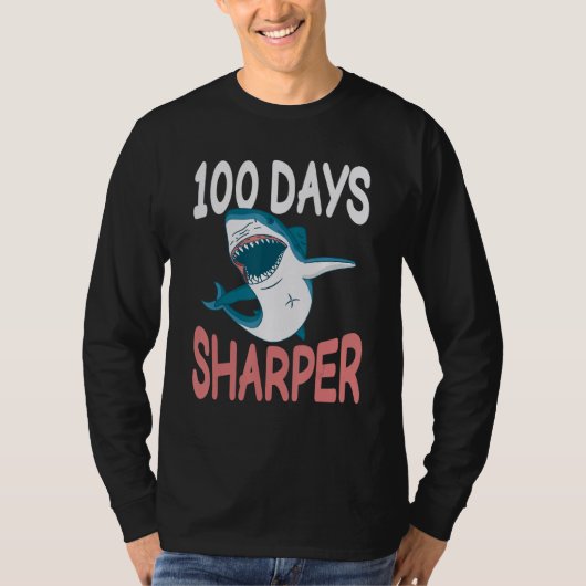 100 Days Sharper Shark Teeth Of School Costume Kid T-Shirt (Vorderseite)