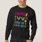 100 Days Smarter 100th Day Of Kindergarten Leopard Sweatshirt (Vorderseite)