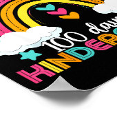 100 Days Smarter 100th Day Of Kindergarten Teacher Poster (Ecke)