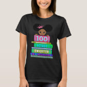 100 Days Smarter 100th Day Of School Black Girl Ma T-Shirt (Vorderseite)