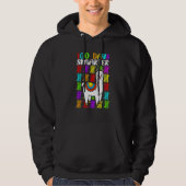 100 Days Smarter 100th Day Of School Cute Llama Ki Hoodie (Vorderseite)