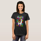 100 Days Smarter 100th Day Of School Cute Llama Ki T-Shirt (Vorne ganz)