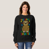 100 Days Smarter 100th Day Of School Cute Sloth Ki Sweatshirt (Vorne ganz)