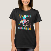 100 Days Smarter 100th Day of School outer Space k T-Shirt (Vorderseite)
