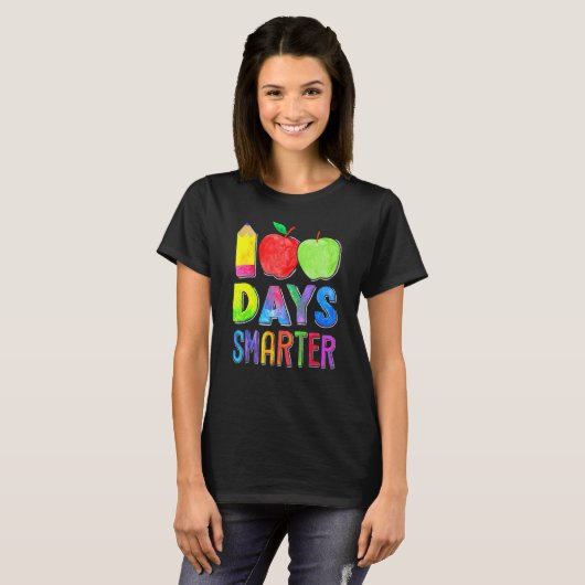 100 Days Smarter 100th Day Of School Shirt Women T (Vorne ganz)