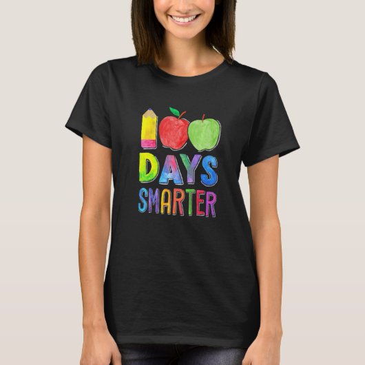 100 Days Smarter 100th Day of School Shirt Women T (Vorderseite)