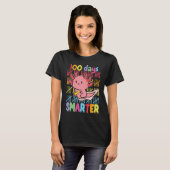 100 Days Smarter Axolotl 100th Day Of School Girls T-Shirt (Vorne ganz)