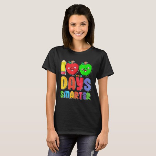 100 Days Smarter Cute 100 Days Of School Teacher K T-Shirt (Vorne ganz)