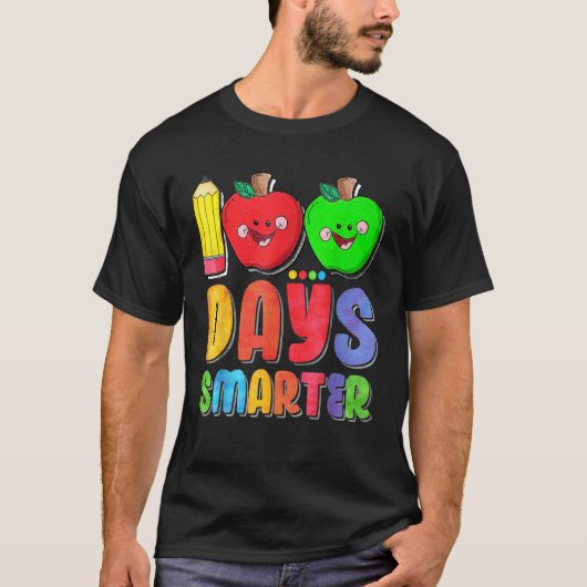 100 Days Smarter Cute 100 Days Of School Teacher K T-Shirt (Vorderseite)