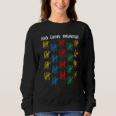 100 Days Smarter Cute Student Boys Girls 100 Days Sweatshirt (Vorderseite)