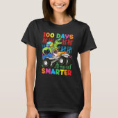 100 Days Smarter Dinosaur Monster Truck 100th Day T-Shirt (Vorderseite)