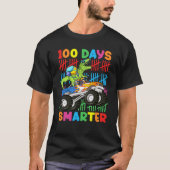 100 Days Smarter Dinosaur Monster Truck 100th Day T-Shirt (Vorderseite)