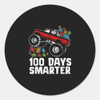 100 Days Smarter Driver Truck 100th School Runder Aufkleber