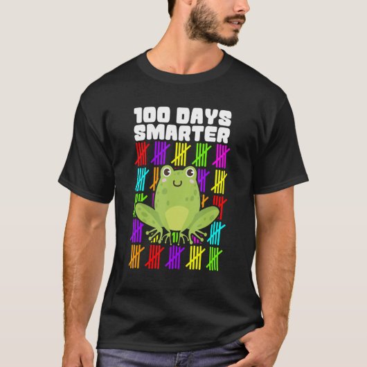 100 Days Smarter Frog Shirts, Boys Girls 100th Day T-Shirt (Vorderseite)