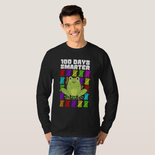 100 Days Smarter Frog Shirts, Boys Girls 100th Day T-Shirt (Vorne ganz)