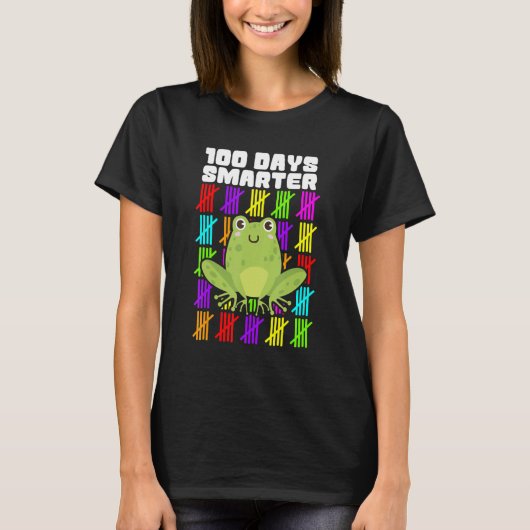 100 Days Smarter Frog Shirts, Boys Girls 100th Day T-Shirt (Vorderseite)