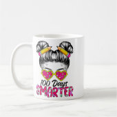 100 Days Smarter Girls Messy Bun Hair 100th Day Of Kaffeetasse (Links)