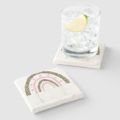 100 Days Smarter Happy 100th Day Of School Rainbow Steinuntersetzer (Seitenansicht)