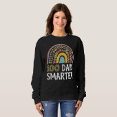 100 Days Smarter Happy 100th Day Of School Rainbow Sweatshirt (Vorne ganz)