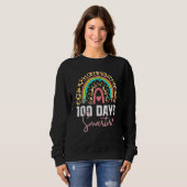 100 Days Smarter Happy 100th Day Of School Rainbow Sweatshirt (Vorne ganz)