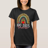 100 Days Smarter Happy 100th Day Of School Rainbow T-Shirt (Vorderseite)