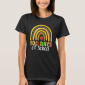 100 Days Smarter Happy 100th Day Of School Rainbow T-Shirt (Vorderseite)