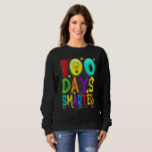 100 Days Smarter Happy 100th Day Of School Student Sweatshirt (Vorne ganz)