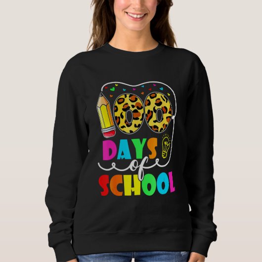 100 Days Smarter Happy 100th Day Of School Student Sweatshirt (Vorderseite)