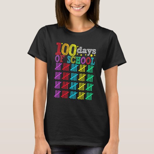 100 Days Smarter Happy 100th Day Of School Student T-Shirt (Vorderseite)