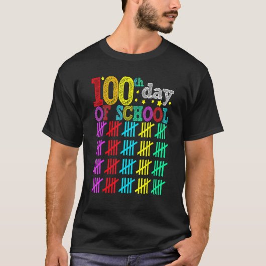 100 Days Smarter Happy 100th Day Of School Student T-Shirt (Vorderseite)