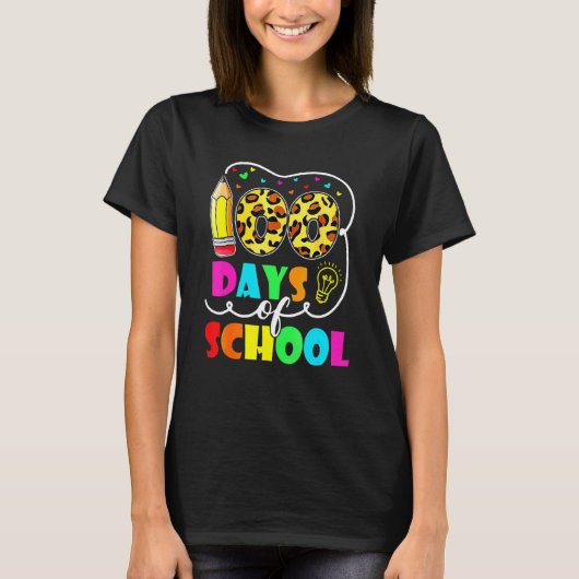 100 Days Smarter Happy 100th Day Of School Student T-Shirt (Vorderseite)