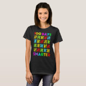 100 Days Smarter Happy 100th Day Of School Student T-Shirt (Vorne ganz)