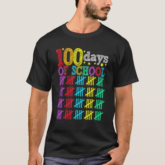 100 Days Smarter Happy 100th Day Of School Student T-Shirt (Vorderseite)