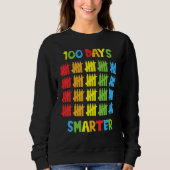 100 Days Smarter Happy 100th Day Of School Tally M Sweatshirt (Vorderseite)