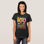 100 Days Smarter Happy 100th Day of School Teacher T-Shirt (Vorne ganz)
