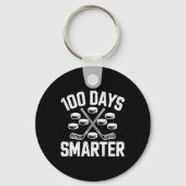 100 Days Smarter Hockey 100th Day Of School Studen Schlüsselanhänger (Vorderseite)