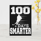 100 Days Smarter Hockey Sports 100th Day Of School Karte (Gelbe Blume)